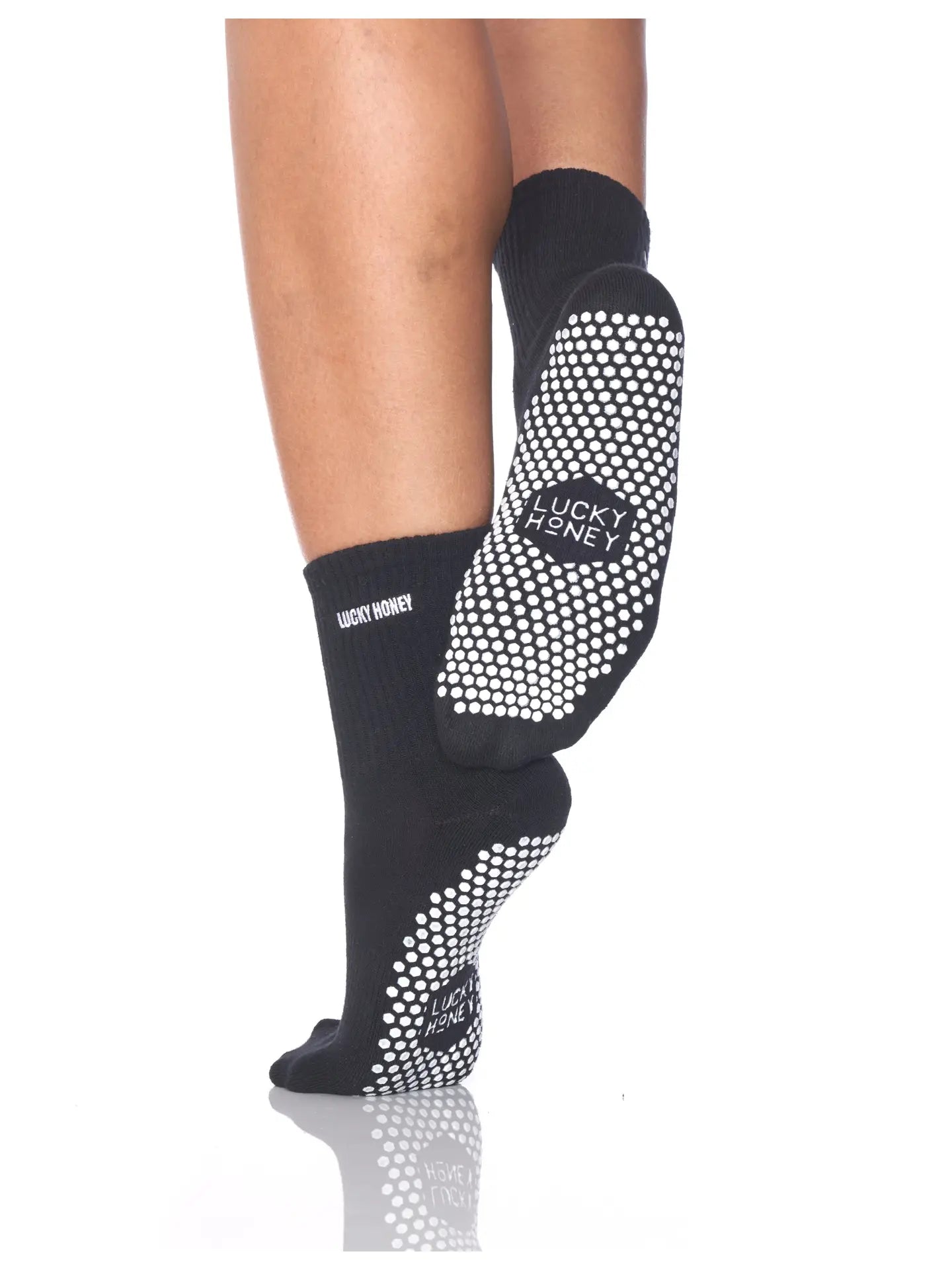 LUCKY HONEY- THE CORE SOCK-BLACK