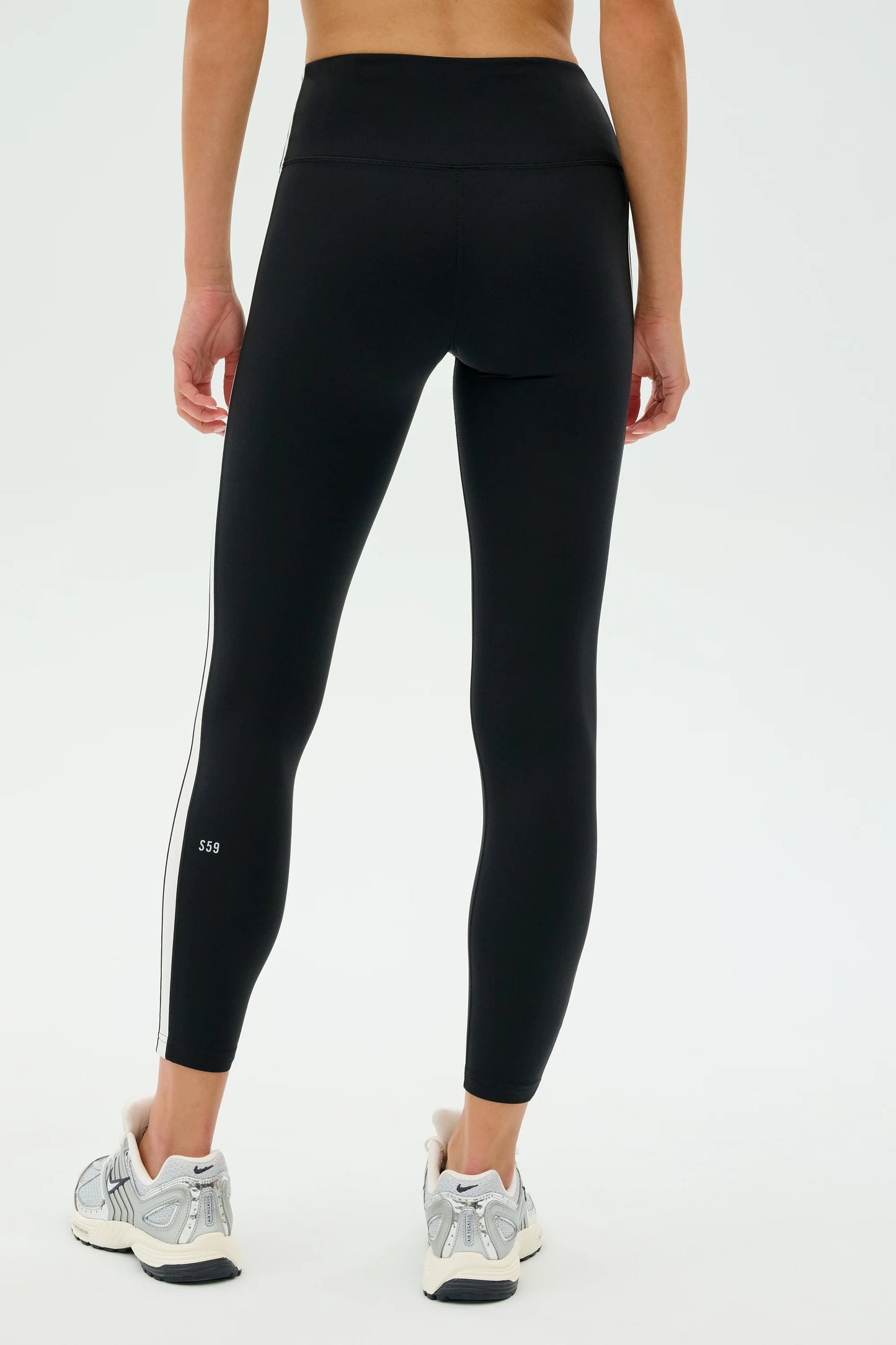 SPLITS59- CLARE HIGH WAIST RIGOR 7/8- BLACK/WHITE