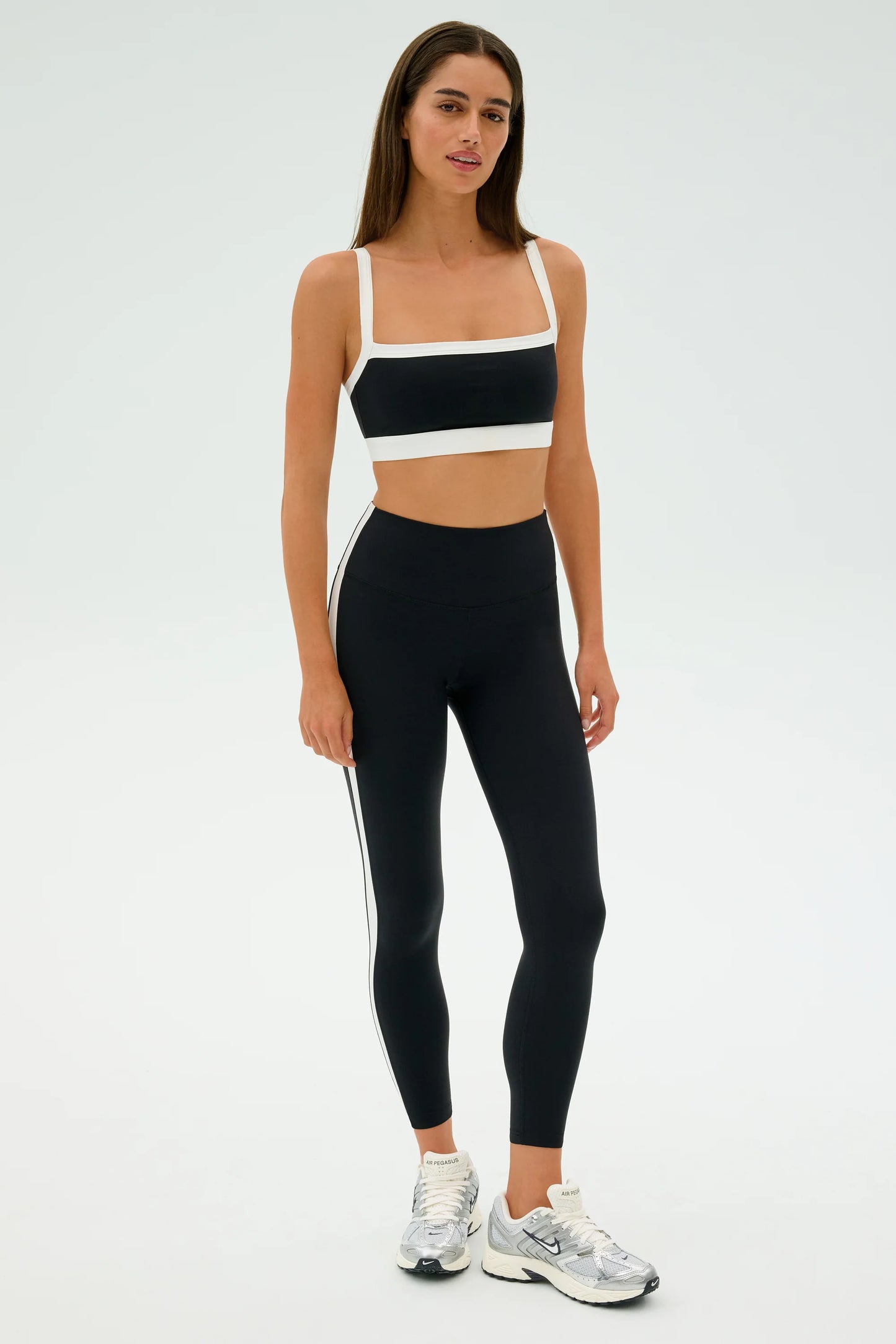 SPLITS59- CLARE HIGH WAIST RIGOR 7/8- BLACK/WHITE