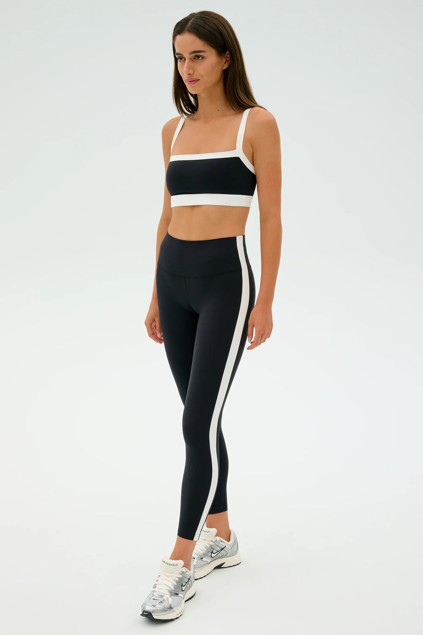 SPLITS59- CLARE HIGH WAIST RIGOR 7/8- BLACK/WHITE