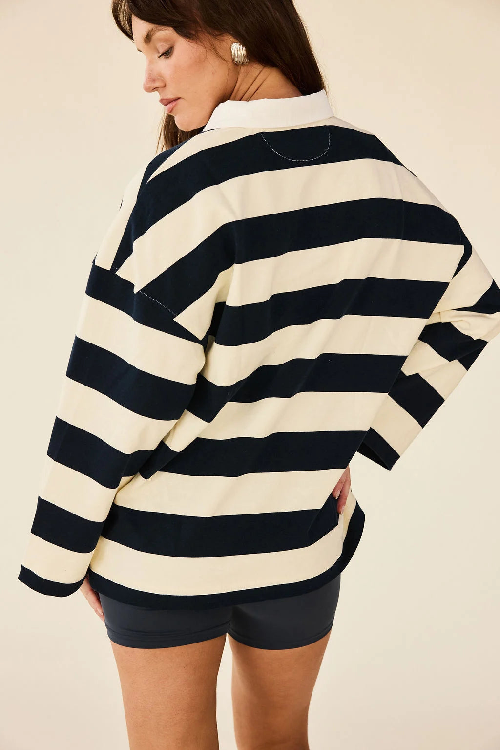 STRUT-THIS- CHESTER LONG SLEEVE POLO BLUE