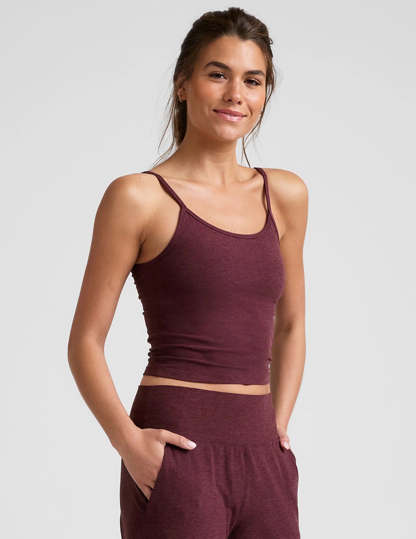 BEYOND YOGA- FOREVER TANK BURGUNDY
