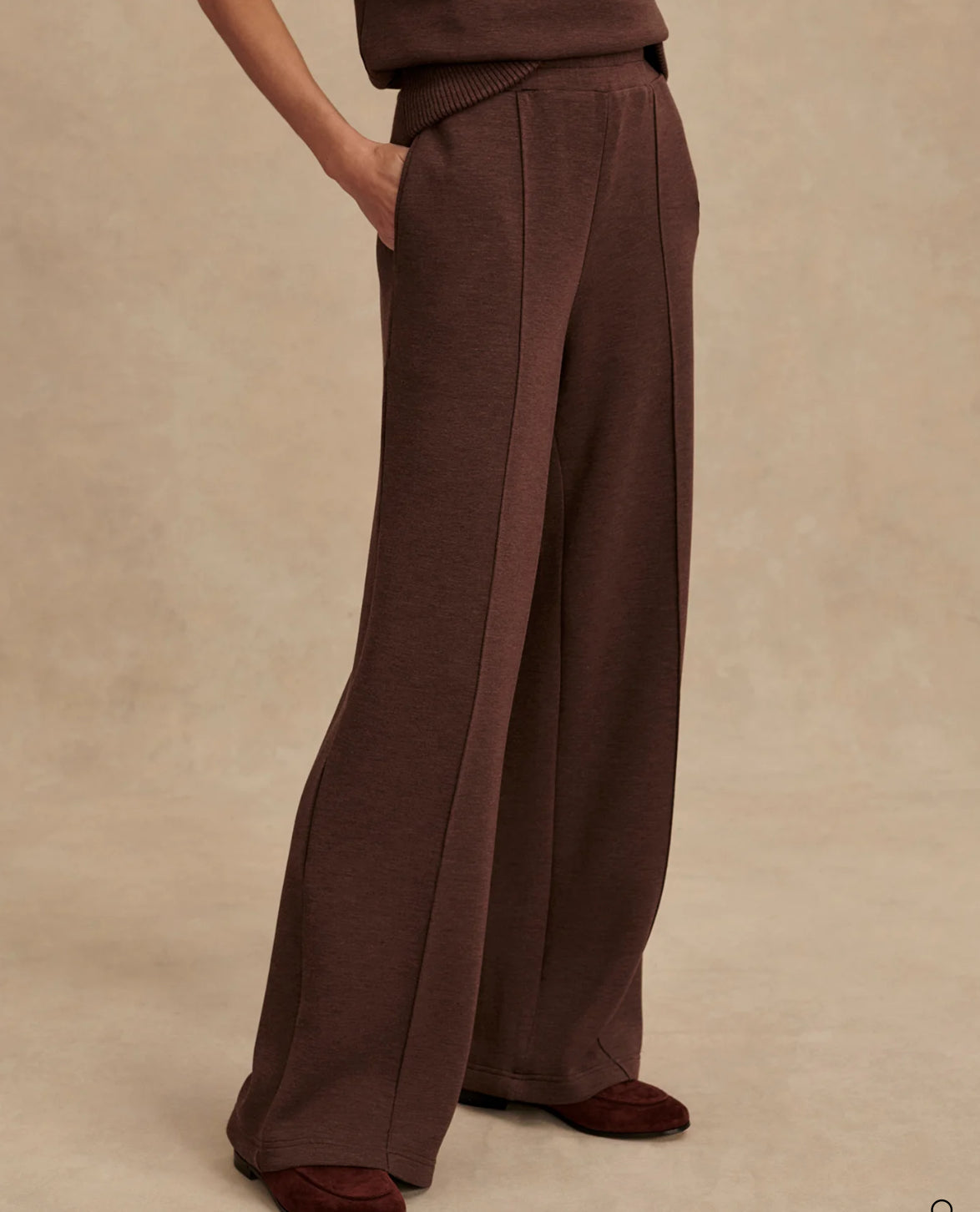 VARLEY- WIDE LEG PANT 28 COFFEE BEAN