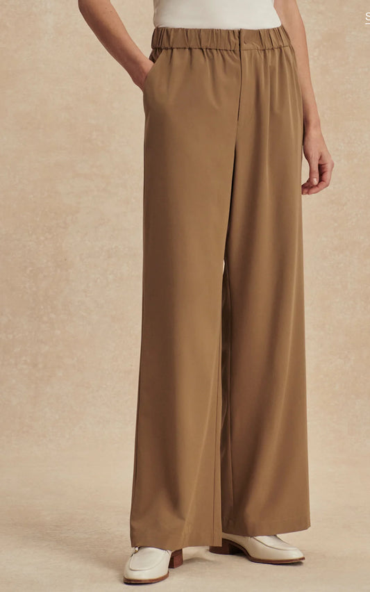 VARLEY- KAYSON WIDE LEG 29.5” TROUSER- TAUPE STONE