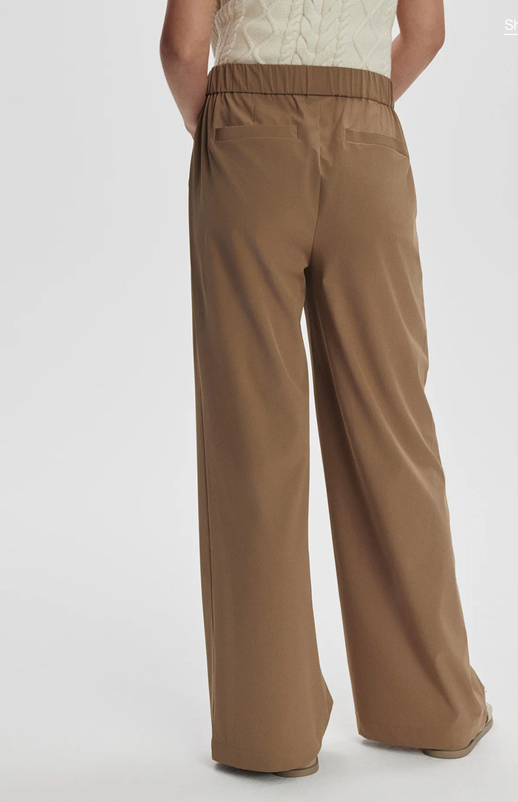 VARLEY- KAYSON WIDE LEG 29.5” TROUSER- TAUPE STONE