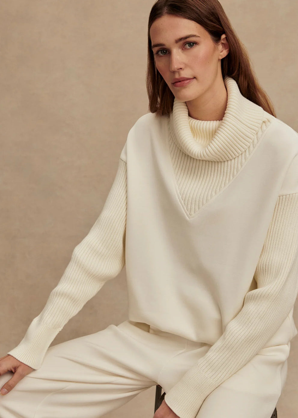 VARLEY- HANNAH COWL NECK SWEAT