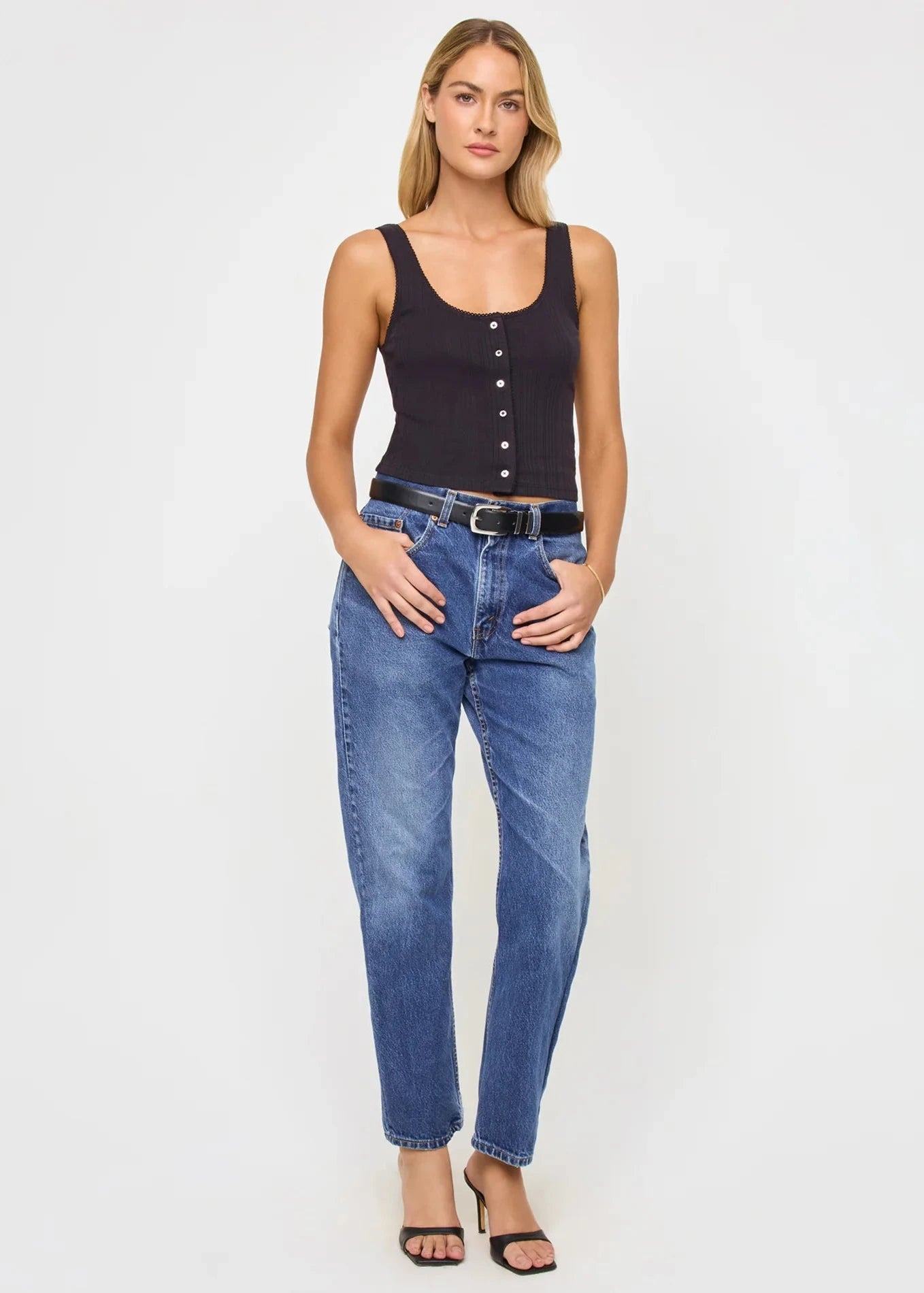 L SPACE- JEANIE POINTELLE TANK