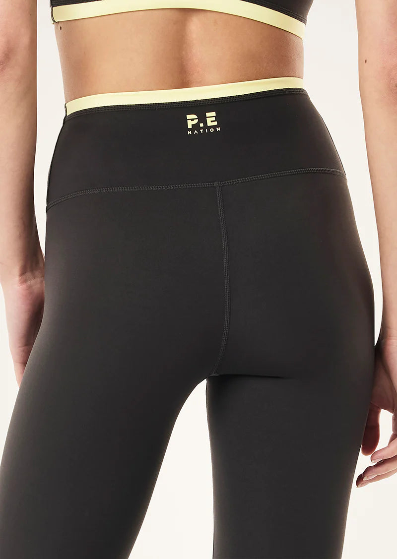 PE NATION- VITA LEGGING- SMOKESTONE/LEMONADE