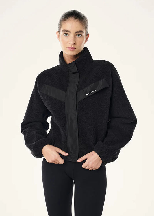 PE NATION- SHELTER SHERPA JACKET BLACK