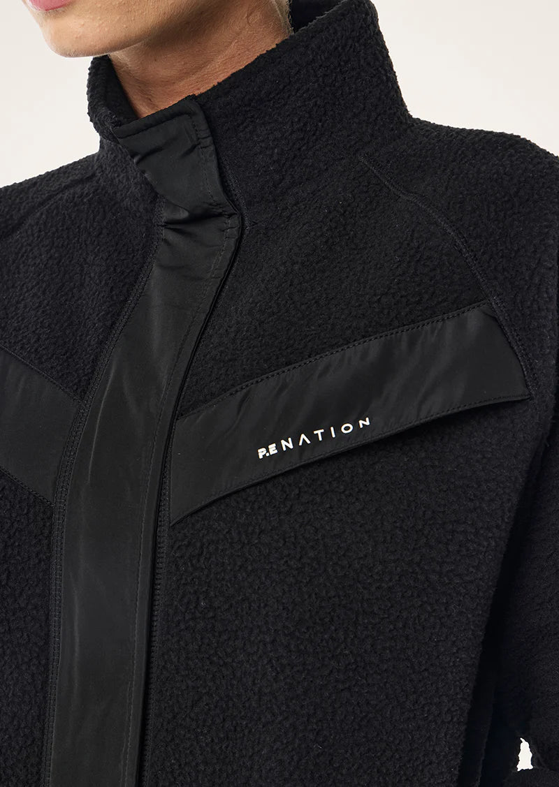 PE NATION- SHELTER SHERPA JACKET BLACK
