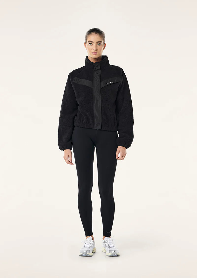 PE NATION- SHELTER SHERPA JACKET BLACK