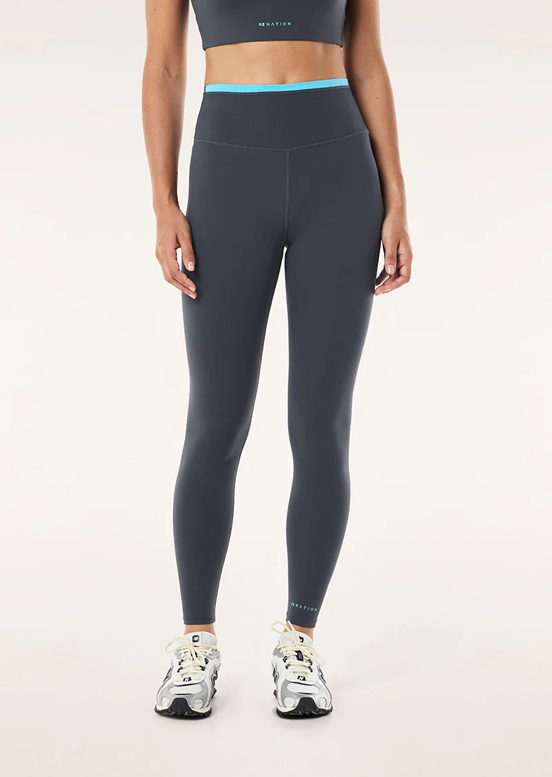 PE NATION- VITA LEGGING- MARINE BLUE/TURQ