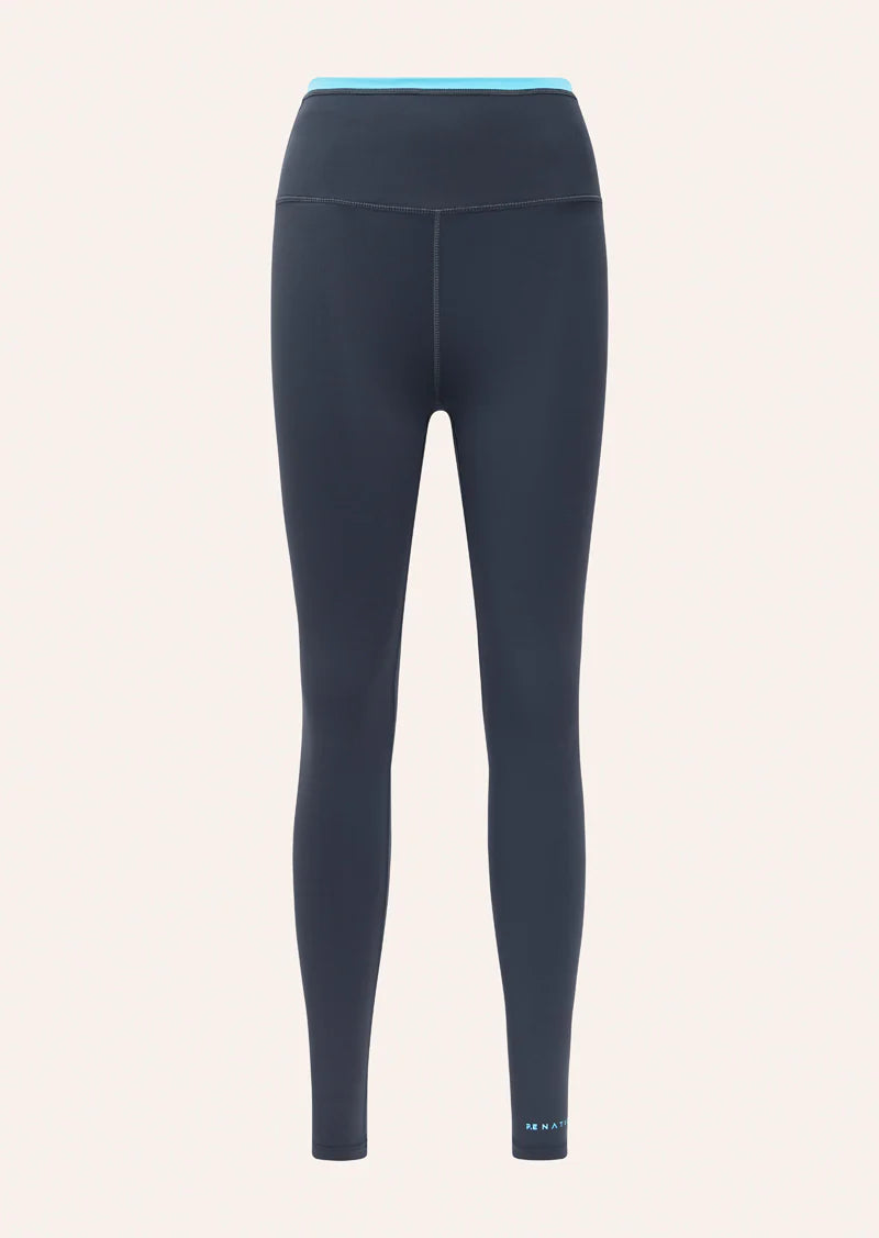 PE NATION- VITA LEGGING- MARINE BLUE/TURQ