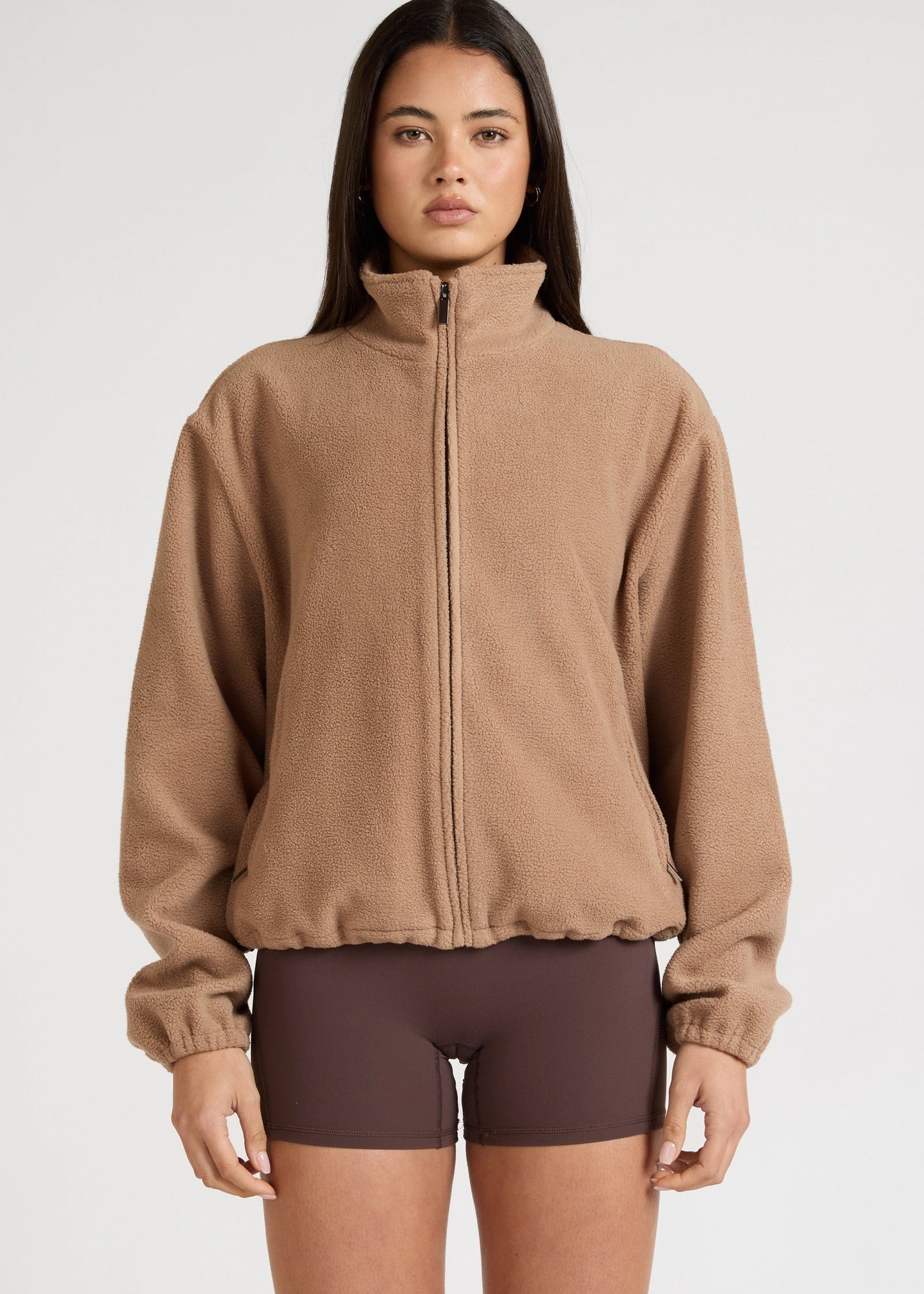 ALL FENIX- SOFT FLEECE ZIP JACKET HAZELNUT