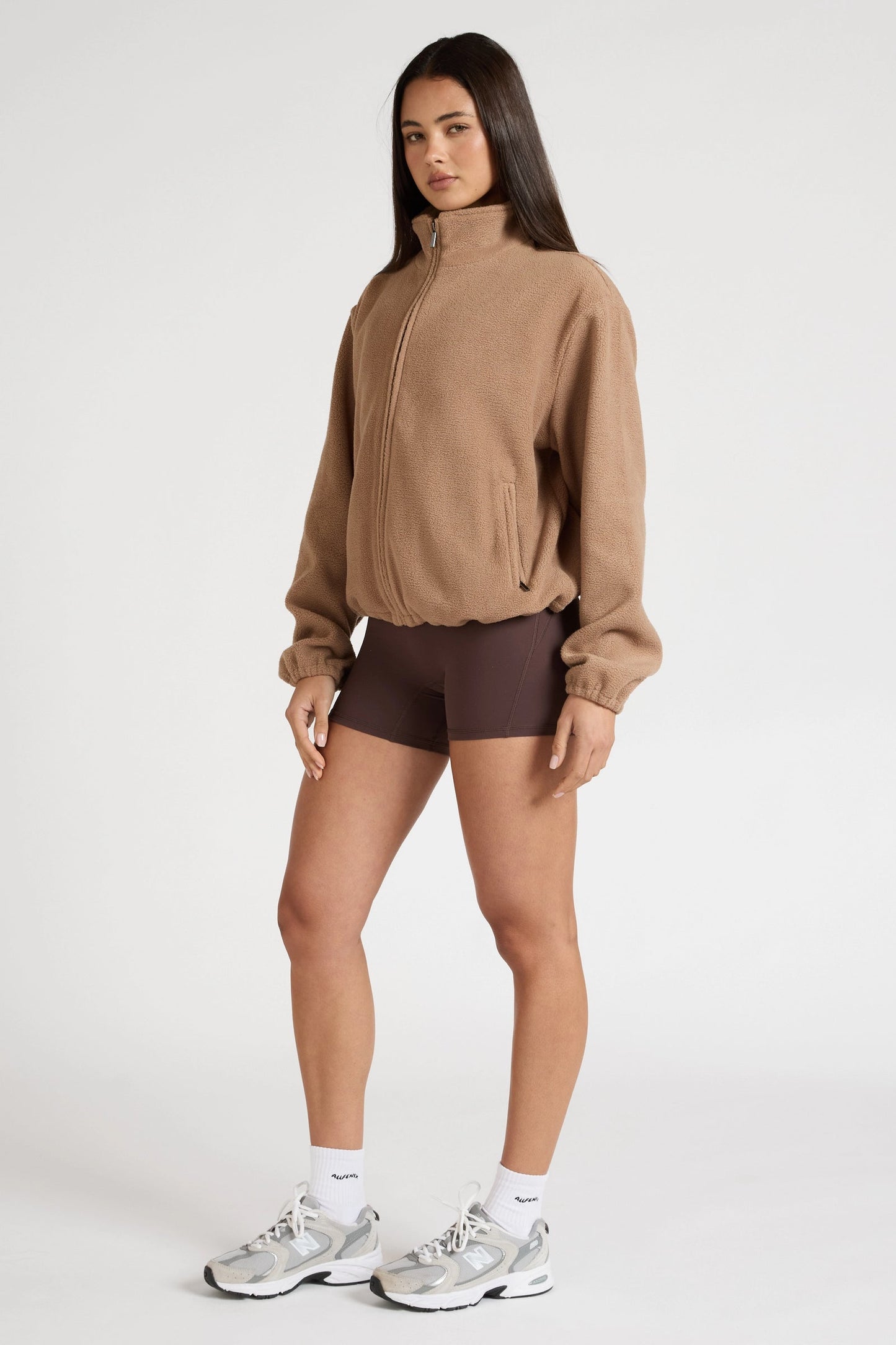 ALL FENIX- SOFT FLEECE ZIP JACKET HAZELNUT