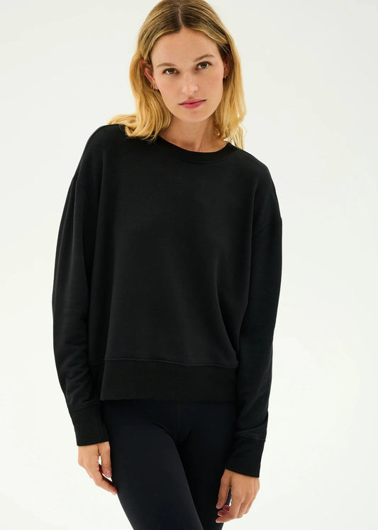 SPLITS59- SONJA FLEECE SWEATSHIRT- BLACK