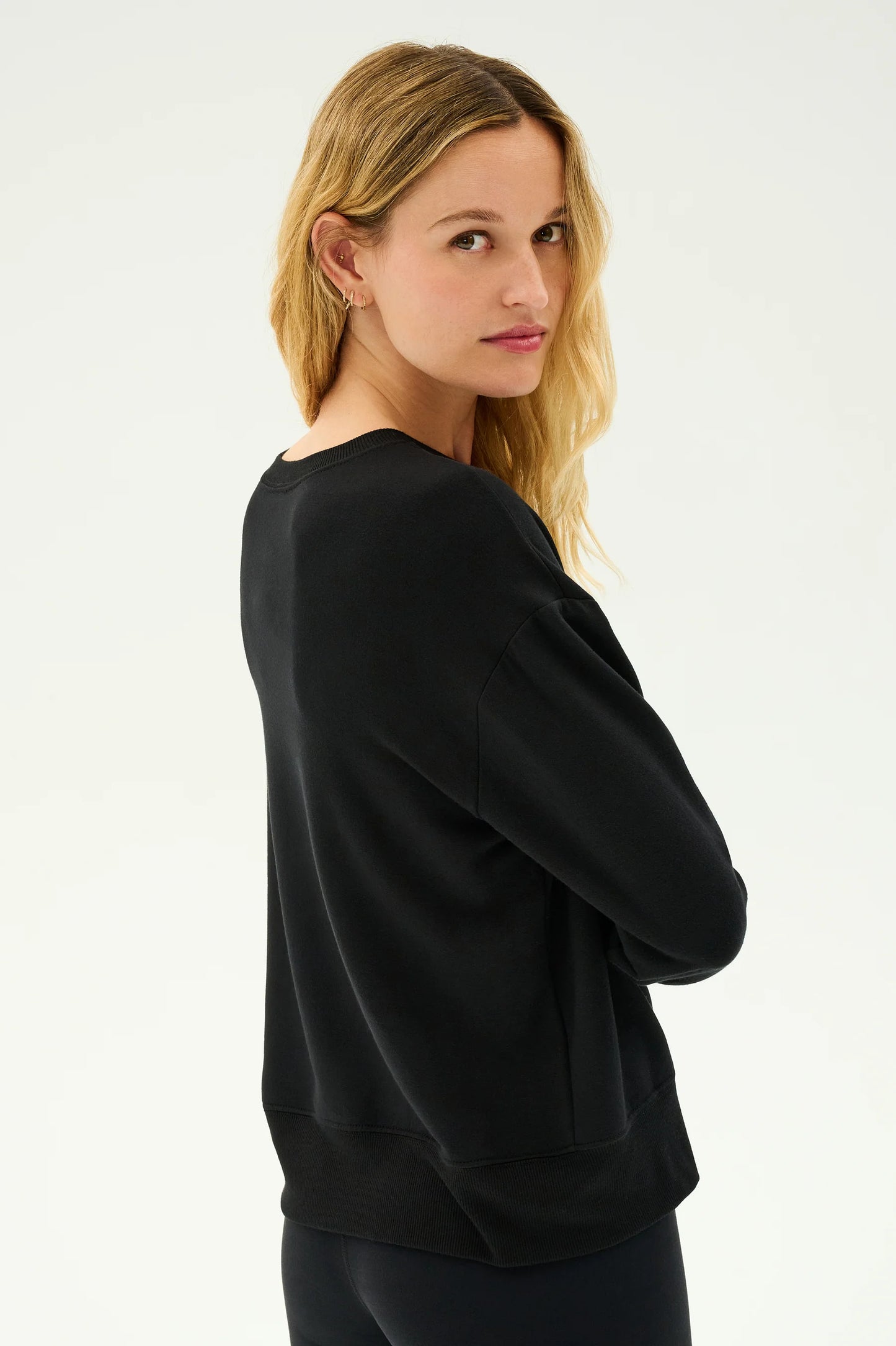 SPLITS59- SONJA FLEECE SWEATSHIRT- BLACK