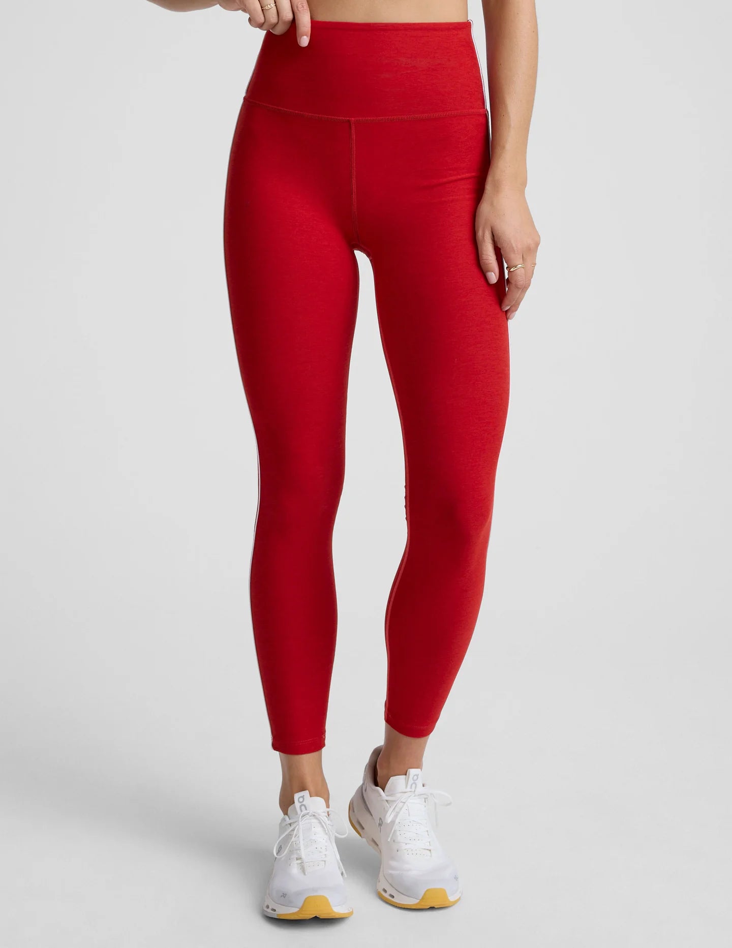 BEYOND YOGA- SPACEDYE READY MIDI LEGGING- HOLLY RED