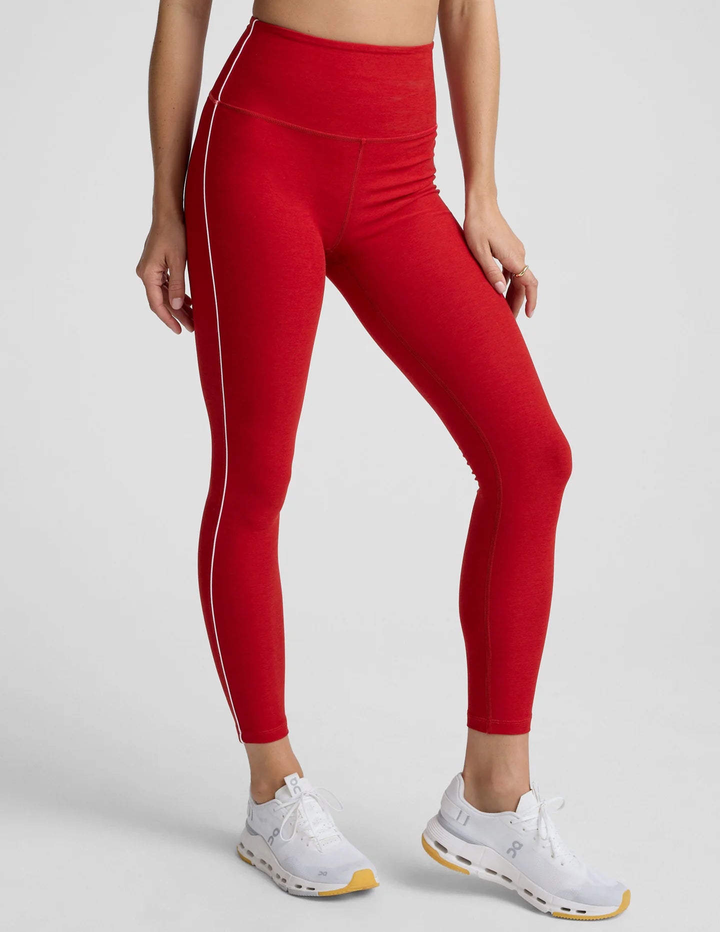BEYOND YOGA- SPACEDYE READY MIDI LEGGING- HOLLY RED