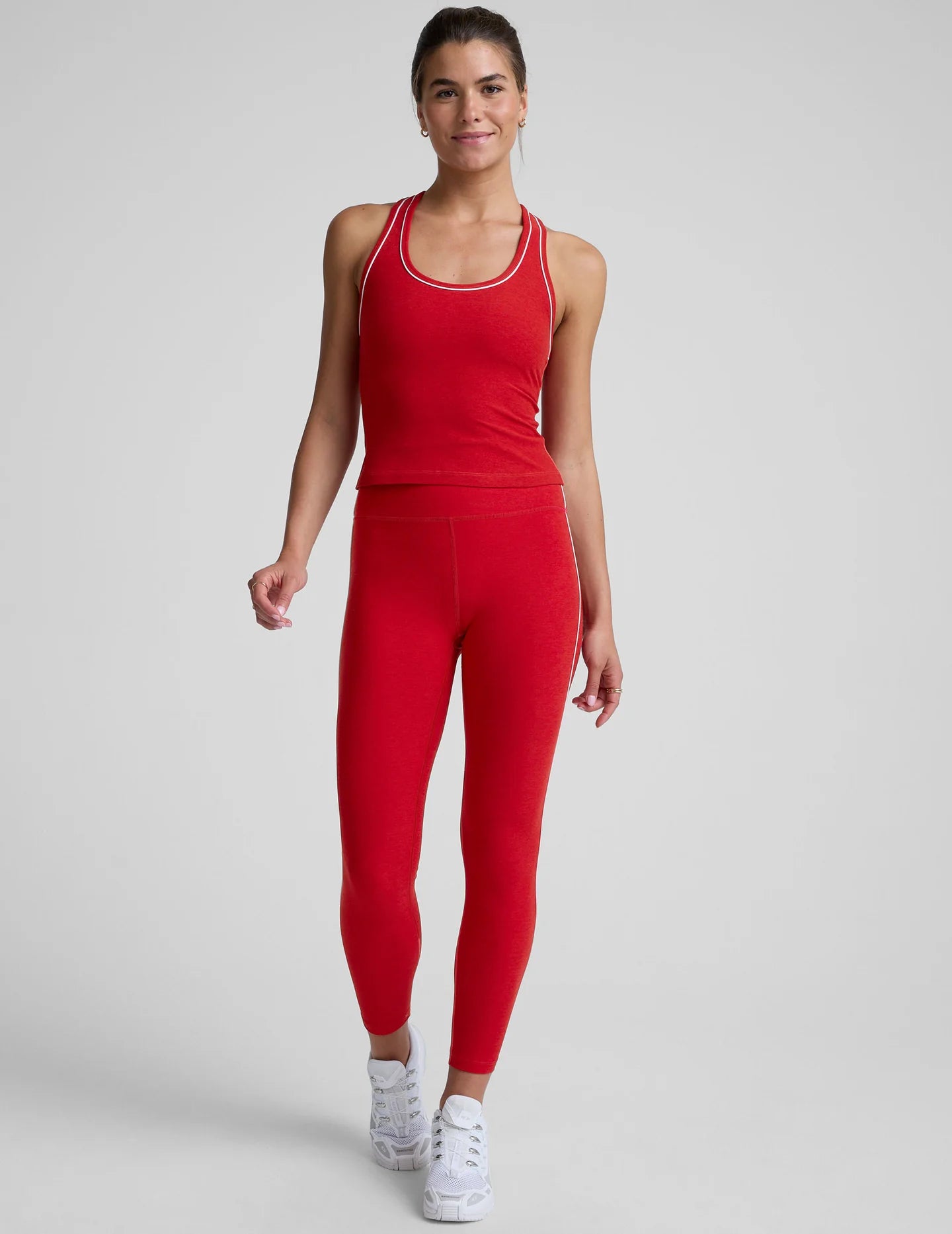BEYOND YOGA- SPACEDYE READY TANK- HOLLY RED