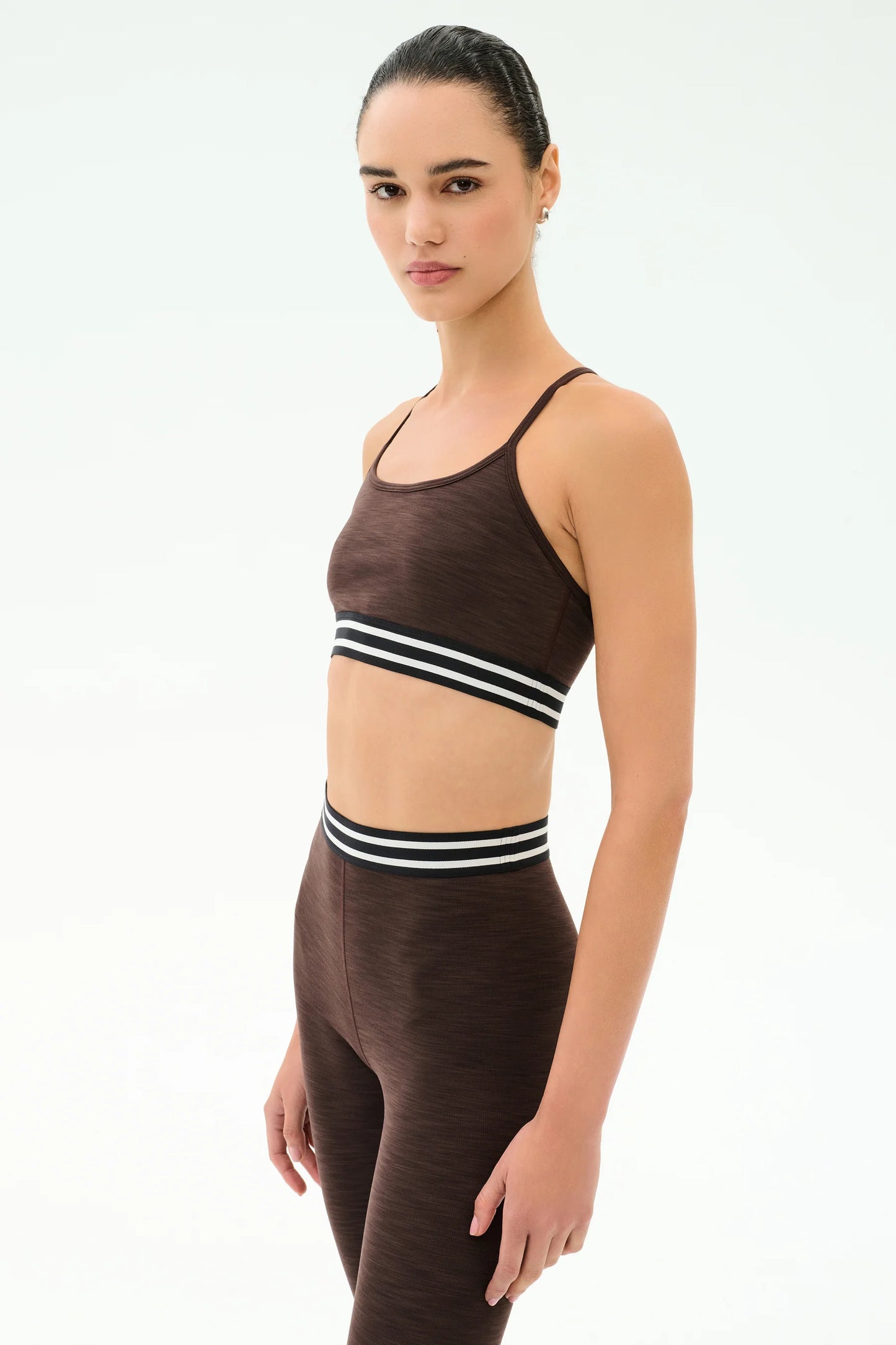 SPLITS59- CALI ACTIVE RIB BRA CHOCOLATE