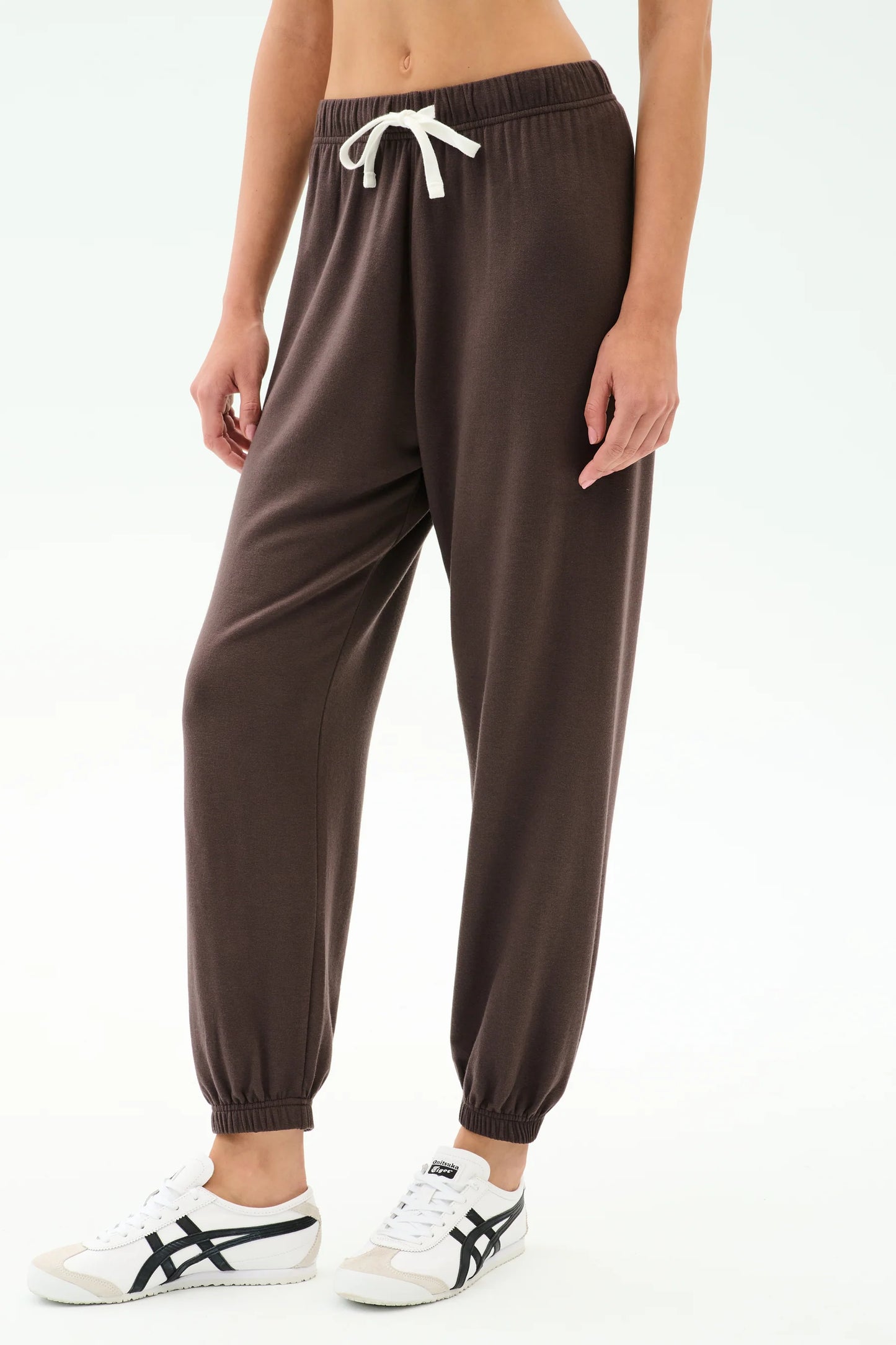 SPLITS59- ANDIE OVERSIZED FLEECE SWEATPANT- CHOCOLATE
