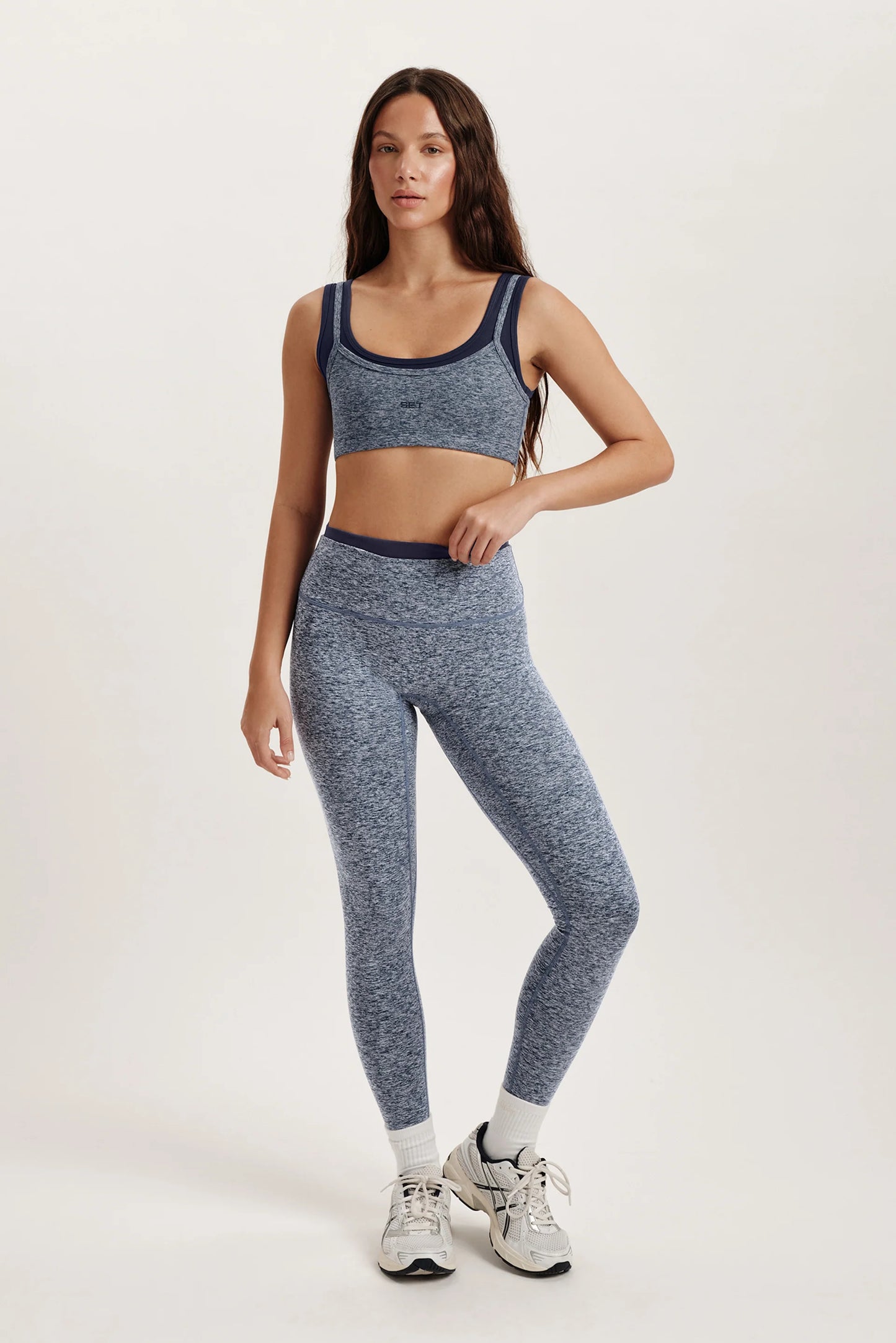 SET ACTIVE- FORMCLOUD CLOUD HIGH RISE LEGGING- PEPPER HEATHER GREY