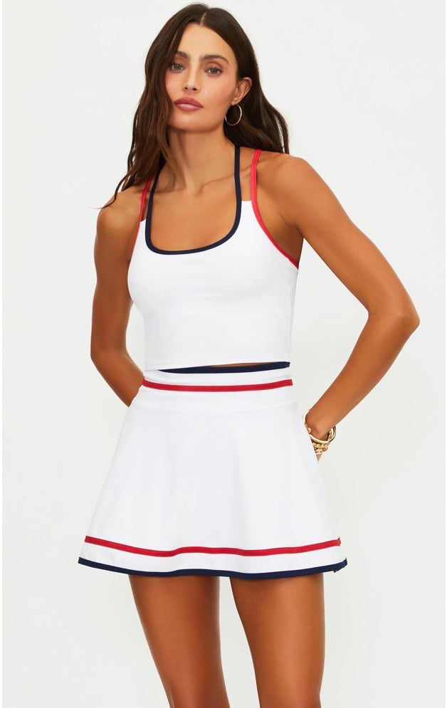 BEACH RIOT- TAMARA SKIRT HERITAGE WHITE