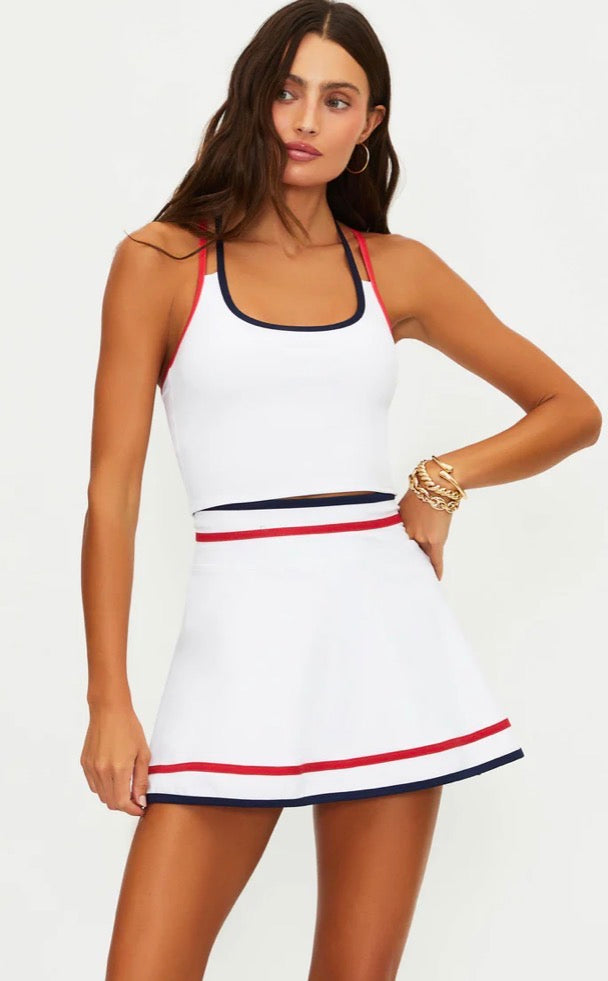 BEACH RIOT- OSLO TOP HERITAGE WHITE