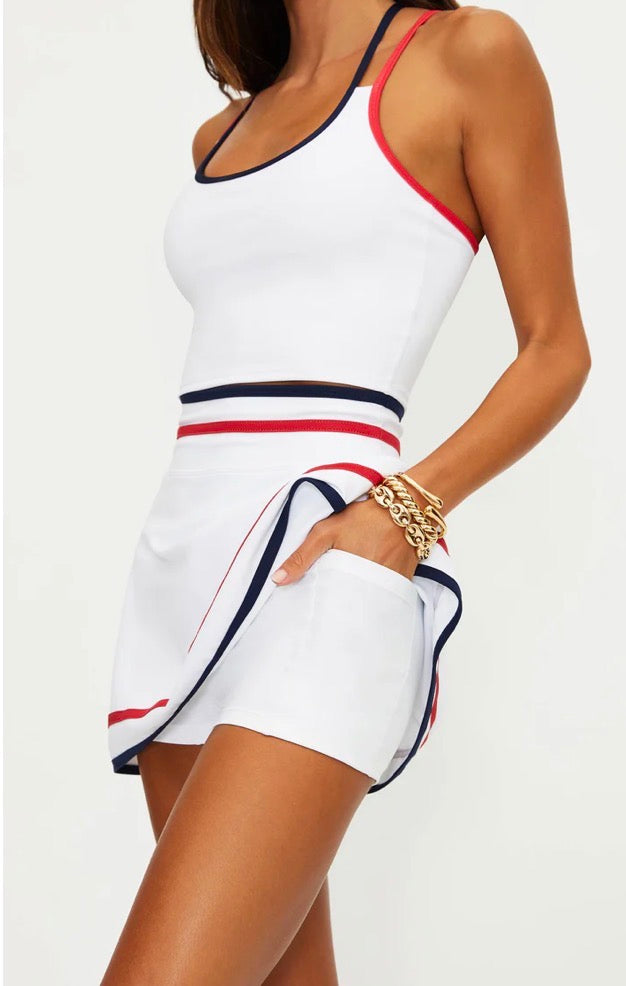BEACH RIOT- TAMARA SKIRT HERITAGE WHITE