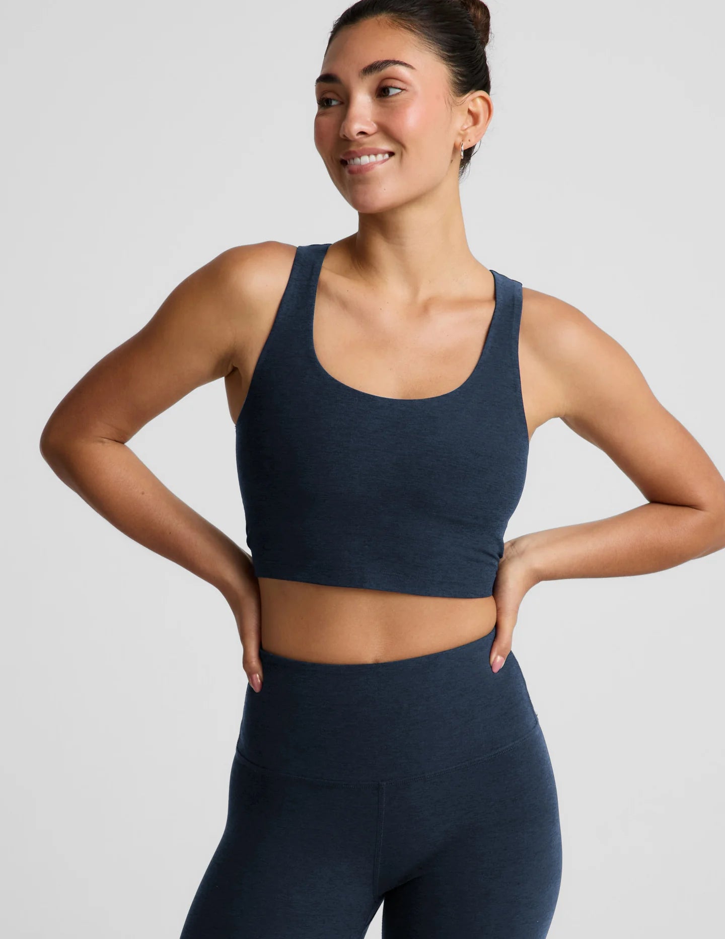 BEYOND YOGA- SPACEDYE TWISTER CROPPED TANK