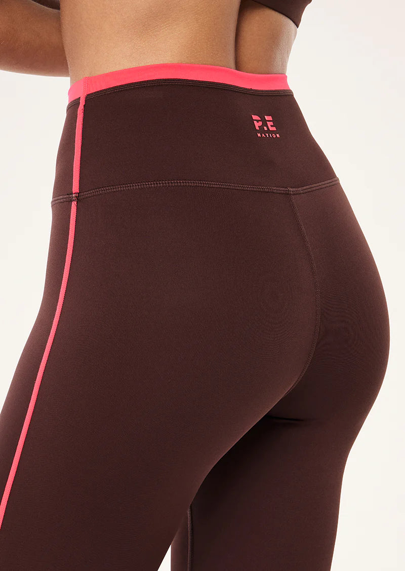 PE NATION- RADAR FULL LENGTH LEGGING MAHOGANY