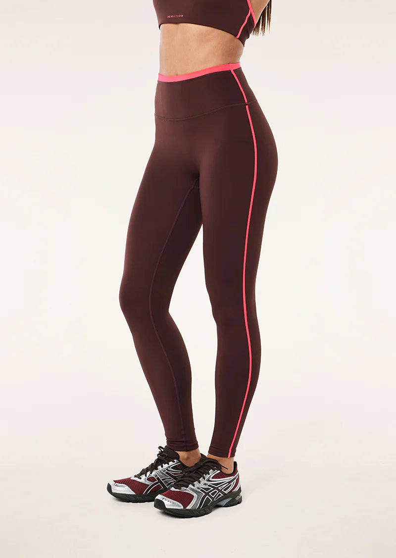 PE NATION- RADAR FULL LENGTH LEGGING MAHOGANY